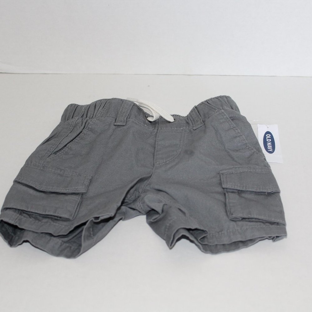 NWT NB Old Navy Grey Cargo Shorts 18-24M